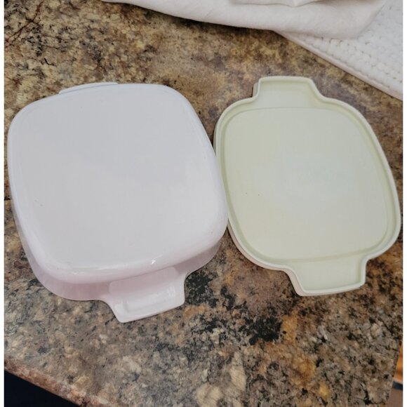 Corning Ware Solid White A-1-B Casserole w/Plastic Lid (A-1-PC) 1 Quart EUC - Picture 5 of 8